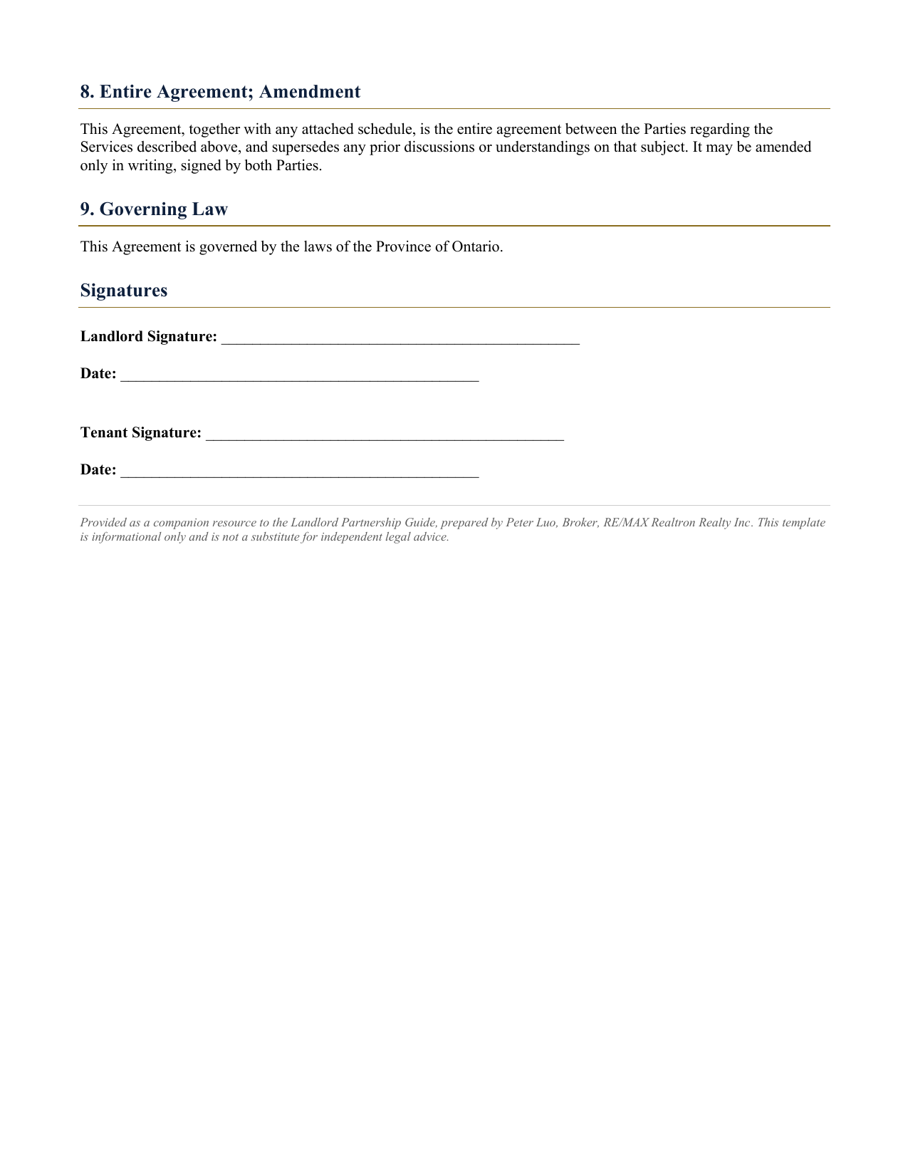 Snow Removal and Lawn Maintenance Service Agreement - page 3